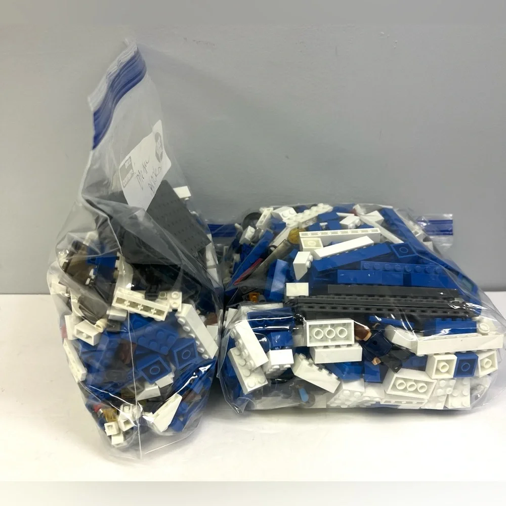 Mega Blocks‎ - Two bags , Mixed pieces, Blue/White/Grey/Black, Pre-Owned